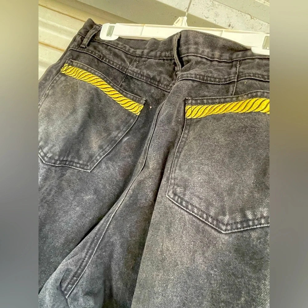 Vintage Plus Size Faded Black Denim Jeans High Rise Mom Jeans 80 size 20​
